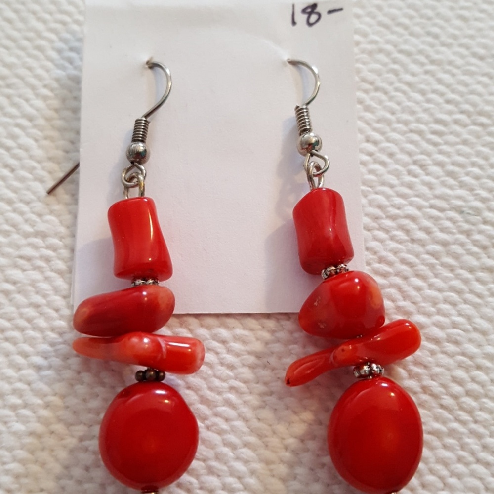 Coral earrings